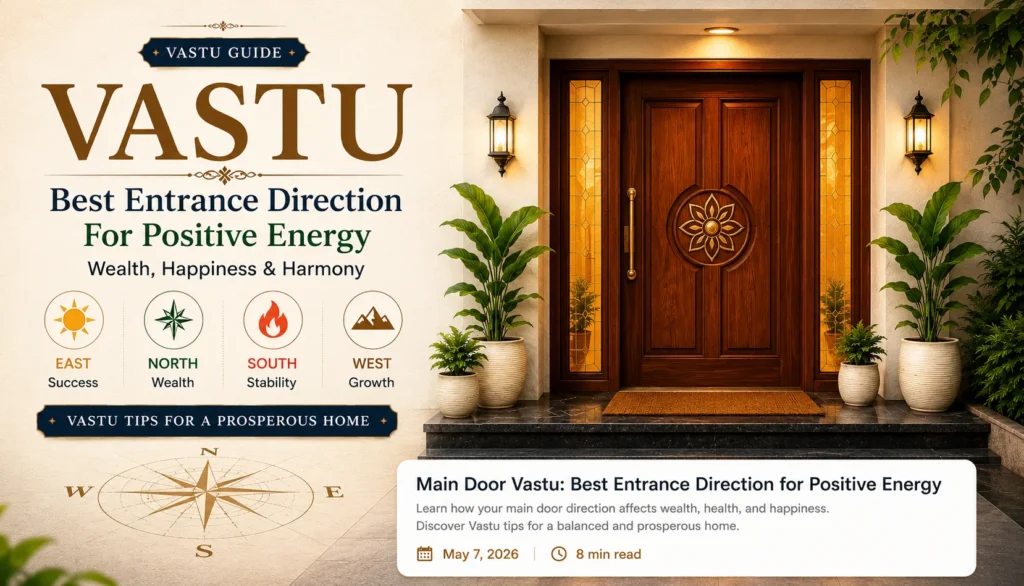 Main Door Vastu best entrance direction for positive energy and prosperity